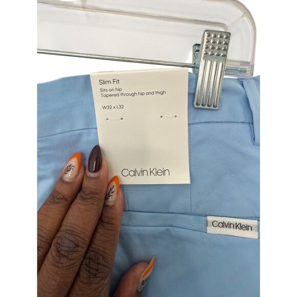 Calvin Klein Men's The Refined Stretch Chino Pants Slim Fit Preppy Size 32x32 - Picture 3 of 12